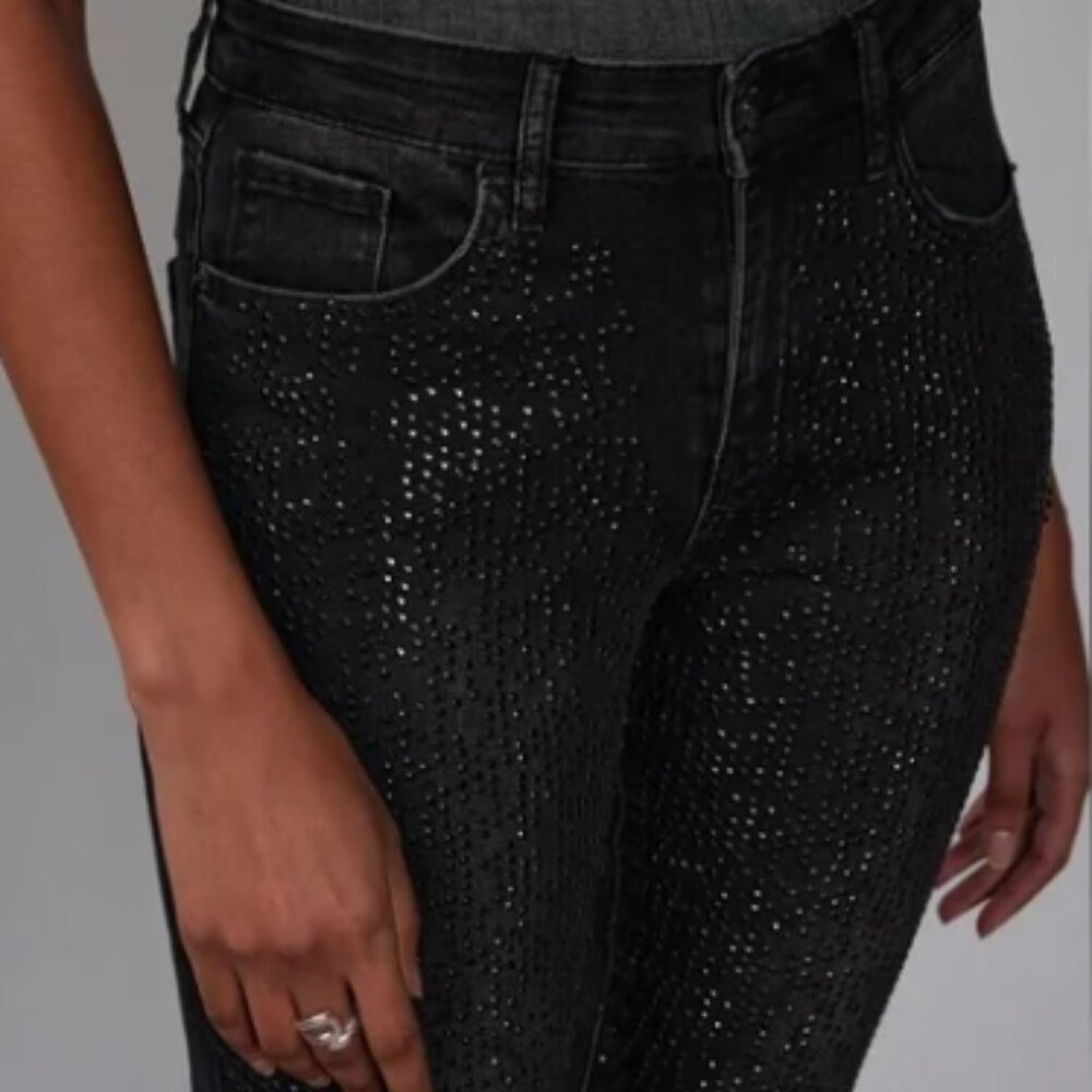 NWT Soho Embellished High-Rise Jeans by NY&Co – Black, Size 18